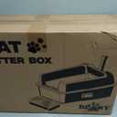 Stainless Steel Litter Box XL, Extra Large High Sided Litter Box with Handles for Big Cats, Anti-Urine Leakage Metal Cat Litter Box, Easy-Clean, Non-Stick, Includes Scoop and Mat