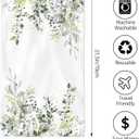 Spring Green Leaves Flora Hand Towels for Bathroom Set of 2, Eucalyptus Branches Soft Highly Absorbent Face Towel, Microfiber Hand Towels for Kitchen Bath Dish Towels Hotel Spa Gym Home Decorations