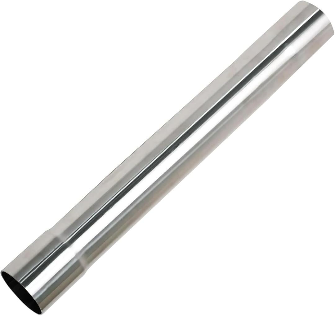 3 Inch DIY T304 Stainless Steel Exhaust Muffler Straight Pipe, Tailpipe 3"ID to 3"OD Exhaust Extension Tube Tailpipe 18" Length Universal Fitment