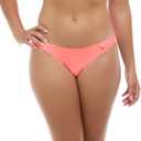 Body Glove Women's Smoothies Lillia Solid Fuller Coverage Bikini Bottom Swimsuit with Clean Finish Seams (Medium, Coral)