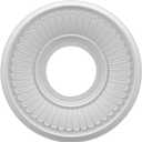 Ekena Millwork CMP10BE Berkshire Thermoformed PVC Ceiling Medallion (Fits Canopies up to 4 1/2"), 10"OD x 3 1/2"ID x 3/4"P (Unfinished)