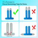 10 PCS Precut Kinesiology Tape for Knees, Knee Support Tape, Athletic Tape,Long-Lasting Support for Running and Fitness Exercises (Blue Color)