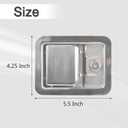 Stainless Steel Door Lock Handle Latch Large 5.5 Inches Paddle Key For Trailer Toolbox RV (4PCS)