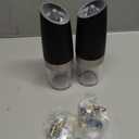 CIRCLE JOY Gravity Electric Salt and Pepper Grinder Set Automatic Salt and Pepper Grinder Set with LED Light, Battery Operated, Adjustable Coarseness, Large Capacity, for Home Kitchen BBQ