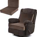 ROYALAY Foam Recliner Chair Seat Cushion with Lumbar Support Pillow for Elderly, Back Support, Extra Large & Non-Slip, Thicker & Supportive Chair Pad, (13" Height Backrest Cushion, Brown) (13" Height Back Cushion)