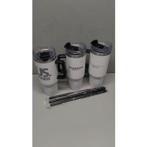 3 Pcs 40oz Tumbler with Handle, Lid and Straw