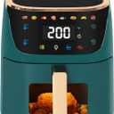 Panana 8QT Large Air Fryer Compact, 8 Preset Menus Airfryer, One-Touch Digital Control Presets, Touchscreen Display, Dishwasher Safe, Nonstick, Fit for Family (Green)