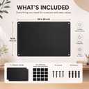 FunooFuno 2 Pack Magnet Board for Souvenir Travel Magnets, Matte Black