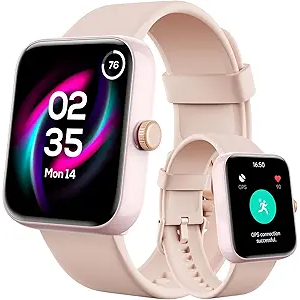 GPS Smart Watch for Women, 4 Satellite Positioning, 1.85" Fitness Tracker with Bluetooth Call, 3ATM Waterproof Heart Rate/Sleep/SpO2 Monitor, 101+ Sport Modes, 12 Days Battery, for Android & iPhone