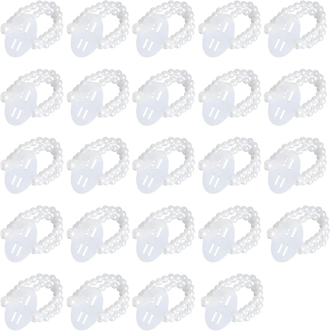 baotongle 24pcs Corsage Wristlet Bracelet Wrist Corsage Prom Elastic Pearl Bands Wedding Corsages Pearl Bracelet Wedding Wristlets DIY for Bridesmaid Bridal Shower Party(24)