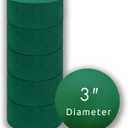 Pack of 6 FLOFARE Round Floral Foam Blocks for Fresh and Artificial Flowers, Each (3" X 1.5"), Dry & Wet Green Flower Foam for Flower Arrangements & Florist Supplies