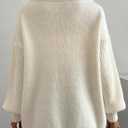 SHEWIN Women Open Front Knit Sweater Oversized Cardigan with Pocket (Pink, M)