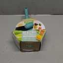 GreenLife Soft Grip Diamond Sandstone Healthy Ceramic Nonstick, 2QT Saucepan Pot with Lid, PFAS-Free, Dishwasher Safe, Turquoise and Cream