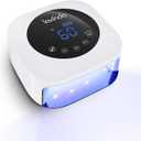 Lavinda UV LED Nail Lamp, Cordless Nail Lamp 54W Rechargeable Nail Dryer Gel Polish Light with Large LCD Display, Professional Gel Curing Lamp with 4 Timer Setting Auto Sensor for Salon and Home (White)