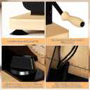 Manual Bread Slicer for Homemade Bread with 25pcs Paper Bread Bags | Hand Crank Sourdough Bread Slicer with Stainless Steel Blade, Adjustable Thickness, Suction Cup and Guide Rail, Black