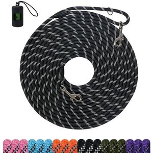 Long Dog Training LeashHeavy Duty Reflective Rope Lead for Dogs 30FT for Training, Walking, Backyard, Camping