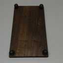 Amyhill Wood Pedestal Stand Kitchen Soap Tray Farmhouse Wooden Riser Stand for Kitchen Bathroom Counter Table Decor Plant Candle Vases Display(Classic,Dark Brown,12 x 7 Inch)
