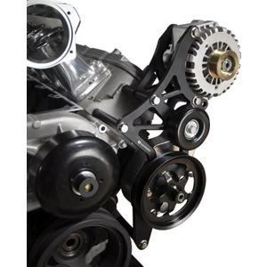 Bevinsee LS Engine Serpentine Bracket Alternator Power Steering Pump Swap Conversion Compatible With Chevrolet LS1 LS2 LS3 LS6 LS7 4.8 5.3 6.0 6.2L Truck & SUV Engines Compatible With GM CNC-Machined