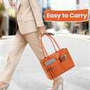 File Tote Bag, Portable File Organizer Box Hanging Filing Box Desktop File Folder Document Storage Organizer with Pockets and Handles