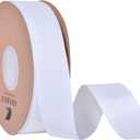 WRAPAHOLIC White 7/8 Inch X 25 Yards Grosgrain Curling Ribbon for Hair Bows, Gift Wrapping, Floral & Crafts