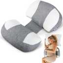 Plus Sized Pregnancy Pillow for Sleeping - Belly, Hip, Back Support for Pregnant Women - Portable Maternity Wedge Pillow for Reducing Pregnancy Fatigue- Adjustable and Washable