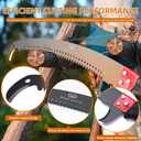 Grefinity Manual Pole Saw for Tree Trimming, 27 Feet Extendable Tree Trimmer Pole Saw, Telescoping Pruner Orange, Sharp Steel Blade, for Backyard and Garden Pruning Palms and Shrubs
