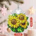 Stained Glass Ornament, Christmas Ornament, Hanging Ornaments for Home Decor & Christmas Tree Ornaments Exquisite Holiday Decor, Xmas Gifts & Holiday Present - Sunflower