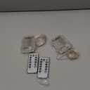 BXROIU 2 x Fairy Lights Battery Operated,Silver Wire Chains 8 Mode 16Ft/5Meter 50 LEDs Timer String Lights with Remote Control for Bedroom Christmas Party Wedding Decoration(Warm White)