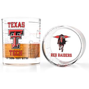 Greenline Goods  Texas Tech University Red Raiders College Whiskey Glasses (Set of 2), 10 oz  Full-Color Logo + Campus Map