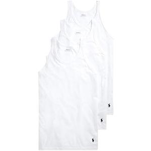 Polo Ralph Lauren Men's Slim Fit Cotton Tank Size M, Pack of 3, White