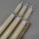 GenSwin Flameless Ivory Taper Candles Flickering with 10-Key Remote, Battery Operated Led Warm 3D Wick Light Window Candles Real Wax Pack of 6, Christmas Home Wedding Decor(0.78 X 9.64 Inch)