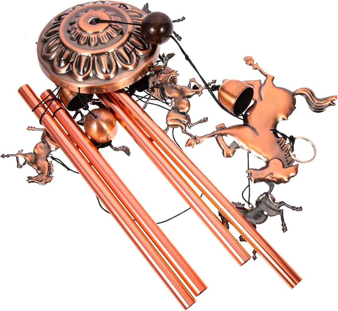 GANAZONO Creative Horse Wind Bell Pendant Unique Wind Chime for Patio Balcony Garden Decor Vintage Style Horse Hanging Ornament for Cheerful Outdoor Ambiance