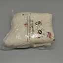 vctops 2-Piece Elegant Floral Embroidered Pillow Shams Queen Size 100% Cotton Quilted Decorative Pillow Shams Set (Cream, 20"x28")