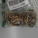 Ivilon Drapery Curtain Clip Rings - Clips Ring for Panels 1.7", Set of 14 Warm Gold
