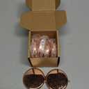 Magnifying Compact Double-Sided 1X/2X Round Pocket Handheld Travel Makeup Portable Pocket Mirror Rose Glod 5PCS