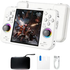 RF40H Retro Handheld Game Console, 4.0 Inch 720x720 IPS Screen, Built-in 18,000+ Classic Game, Portable Hand Held Open Source Linux System, 4000mAh Battery Retro Gaming Console (White)