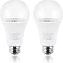 25 Watt Dusk to Dawn Light Bulbs, A19 3W Clear Cover E26 LED Bulbs Automatic on/Off Indoor/Outdoor Lighting for Porch,Garage,Driveway,Yard,Hallway,Patio(300 Lumen,Soft White,2-Pack)