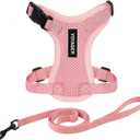 Voyager Escape-Proof Step-in Lock Cat Harness & 5ft Neoprene-Handle Leash Set All-Weather Mesh with Reflective Stitching for Small to Large Cats by Best Pet Supplies, Pink, XXXS (XXXS (Chest: 10.5 - 13"))