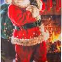 Evergreen Christmas Front Door Cover Jolly Santa Claus| Fits Standard Door Size 71" x 35" | Large Home Banner Sign for Winter Indoor Outdoor Wall House Party Decor