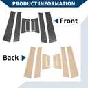 Door Pillar Window Trim Front Rear Left Right Anti Scratch Sticker Pillar Posts Cover for Honda HRV 2016-2021 Carbon Fiber Pattern Black