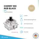 Ranked Cherry MX Key Switches for Mechanical Gaming Keyboards | Plate Mounted | MX1A11NA (Cherry RGB Black, 65 Pcs)