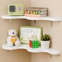 Cute Cloud Shelves, Wavy Floating Corner Shelf, Cloud Corner Wall Shelves with Brackets, Cute Wall Shelves for Nursery Decor, Corner Shelves for Bedroom,Living Room,Bathroom&Home Decor,White