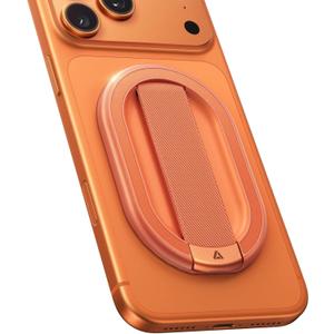 andobil [2026 All-New] Magnetic Phone Grip for Magsafe with Finger Strap [Comfortable & Durable] Magnetic Phone Ring Holder for MagSafe Accessories & iPhone 17 Air 16 Pro Max Plus 15 14 13 12, Orange