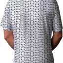 Blue 84 NBA Mens NBA Officially Licensed Short Sleeve Performance Polo All Over Print White