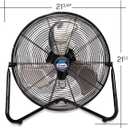 B-Air Firtana 20" High Velocity Electric Garage Floor Fan for Industrial and Home Use with 3-Speeds and Tilt Adjustable Fan Head, SAFF-20, Black
