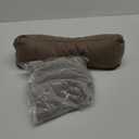 1 Pcs Buckwheat Neck Pillows 15 x 6 Inches Buckwheat Cervical Neck Roll Pillow with Washable Cover for Office Lunch Break Sleep Spa(Beige,Cotton and Linen)