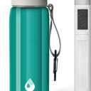 Survimate 5-Stage 0.01m Ultra-Filtration Filtered Water Bottle, BPA-Free Material, NSF/ANSI 42&372 Certified, Portable Water Filter Bottle for Survival, Camping, Hiking, and Emergency Use
