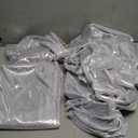 Silver Curtains , Living Room Curtains Silver Foil Print Drapes for Bedroom, Light Filtering Window Treatments Rod Pocket for Home Decor, 10*5 Ft