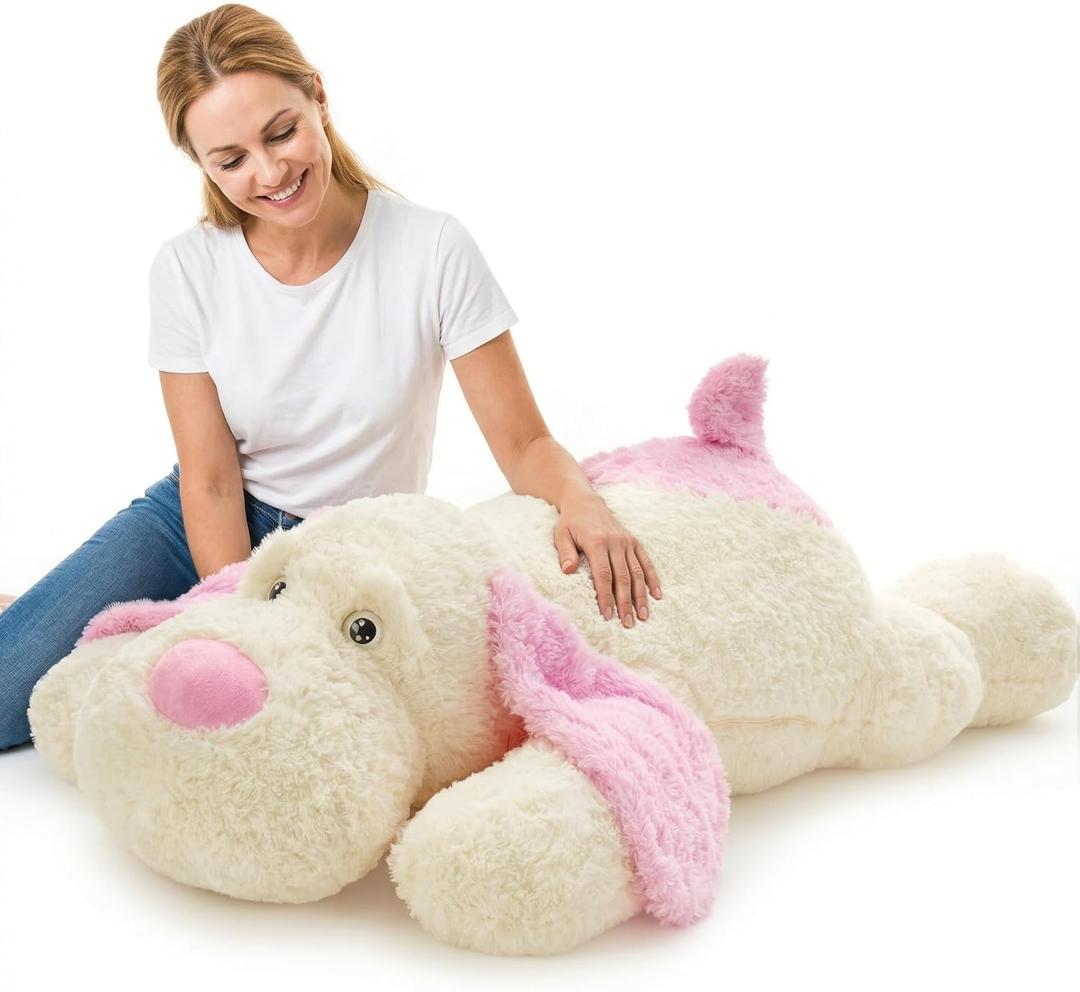 MaoGoLan 52 inches Giant Stuffed Puppy Dog Animal,Ultra Soft Large Dog Plush Soft Plush Dog Pillow Toy for Girls,Kids,Puppy Lover, 51 Inches