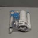 T Tulead Toilet Dual Flush Valve, Fill Valve, Push Button, Small Drain Outlet Dia 2.5", Fill Thread Dia 1/2", Push Button Thread Dia 2.24"(Fit One Piece Toilet Repair Kit)